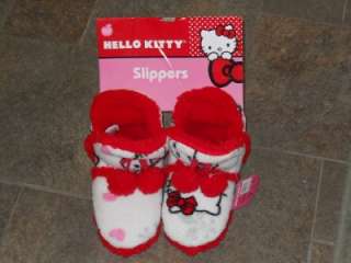 NWT Hello Kitty Slipper Boots Soft Red White cute 11 12  