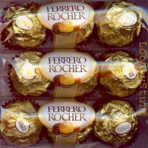 Ferrero ROCHER HAZELNUT MILK CHOCOLATE 12 3 Piece Packs  