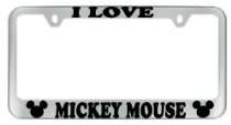  Mickey & Disney  Store   Mickey Mouse License Plate Frame Chrome