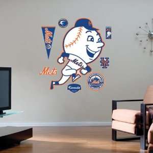    New York Mets Retro Logo Fathead Wall Sticker: Sports & Outdoors