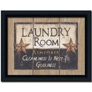  Laundry Room Cleanliness Next Godliness Sign Framed