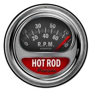  Hot Rod Automotive Speedometer Round Metal Sign: Home 