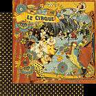 Graphic 45~LE CIRQUE Le Cirque~ 12x12 Paper NEW 2p  