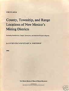 New Mexico Mining Districts Gold Silver Geology Book  