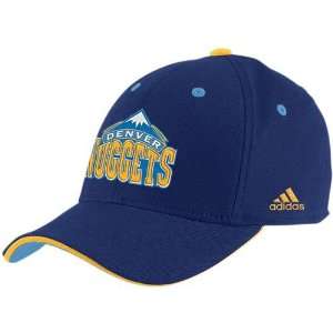  Adidas Denver Nuggets Navy Blue Official Flex Fit Hat 