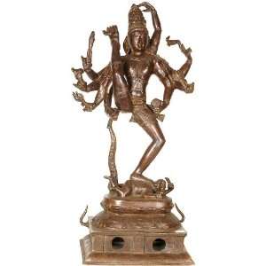  Tripurantaka Shiva   Brass Sculpture