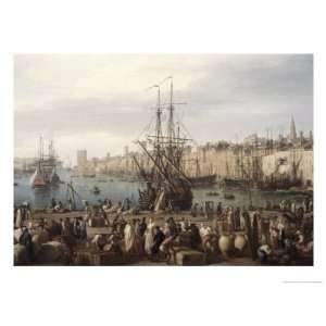  Port of Marseille Giclee Poster Print by Claude Joseph 