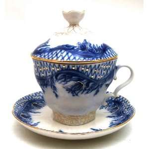  Blue Rhapsody Tea Maker Cup with Lid and Saucer