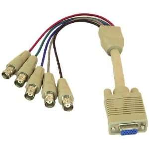  IEC VGA Female to 5 BNC Female Adapter Cable 1 