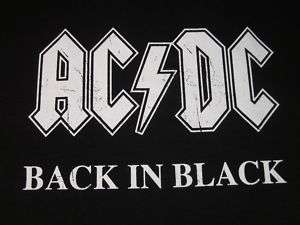 AC/DC Back In Black T shirt Classic Rock Tee NEW Sz2XL  