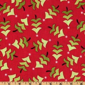  44 Wide Deck The Halls Christmas Trees Red/Green Fabric 