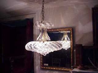 Vintage Mid Century Modern TORNADO Lucite Acrylic Chandelier Light 