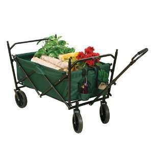  Heavy Duty Folding Utility Cart/wagon with Canopy  Green 