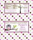 12 Personalized Baby Shower Owl Popcorn Wrappers