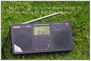 Tecsun PL398MP DSP AM FM Shortwave Radio with MP3 Player + Adapter 