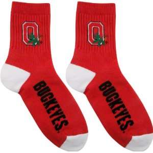    Ohio State Buckeyes Team Color Quarter Socks