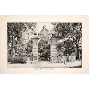  1893 Print Garden Cross Park Entryway Entrance Silao 