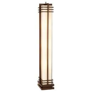   Euro Design Deco Style Walnut Column Floor Lamp