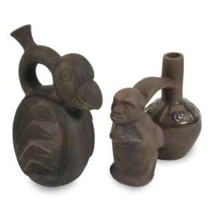  Ceramic vases, Jungle Neighbors (pair)