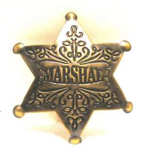 Marshal Old West Police Badge Sheriff Ranger Deputy  