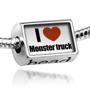: Beads I Love monster truck   Pandora Charm & Bracelet Compatible 