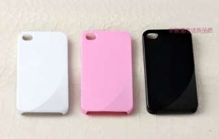 New Clear White Black Pink Color DIY Mobile Iphone 4 4S Shell Case 