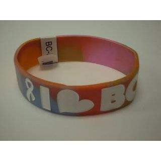  Rubber Wristband I Love Boobies Bracelet Tye Dye & White 
