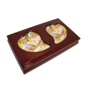   Heart Picture Framed Musical Jewelry Box Made with High Quality Wood