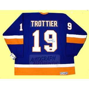  Autographed Bryan Trottier New York Islanders Jersey (Blue 