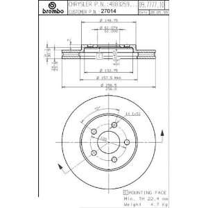  Brembo BDR27014 Brake Rotor Automotive