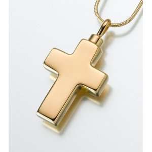  Large Gold Vermeil Cross Cremation Jewelry: Jewelry