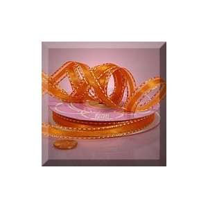   25yd Orange Bi Color Edge Sheer & Satin Rbn