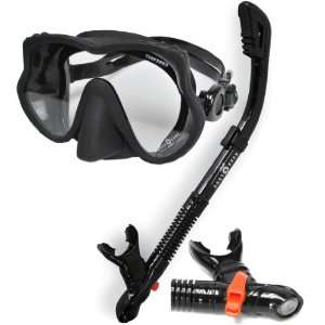  Aqualung Sport Frameless Mask with Dry Snorkel Set, Also 