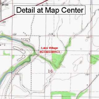  USGS Topographic Quadrangle Map   Lake Village, Arkansas 