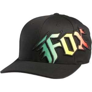  Fox Racing Shacked Flexfit Hat Black/Red XS/S Automotive