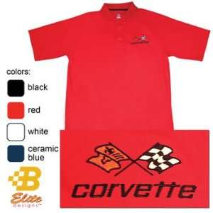  B Elite Designs BDC3EP104  RED M C3 Corvette Embroidered 