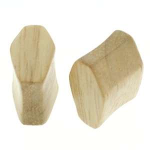  Coffin Shaped Plug in Maple Wood   5/8 (16mm)   Sold as a 