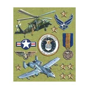  K&Company Sticker Medley Air Force; 6 Items/Order
