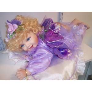   Porcelain Collector Doll   Fairy   Crawling   Purple: Everything Else