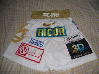   PACQUIAO SHORT TRUNKS WHITE SIGNED AUTO PROOF MARGARITO 