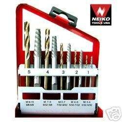 10PC SCREW EXTRACTOR EASY OUT LEFT HAND DRILL BIT  