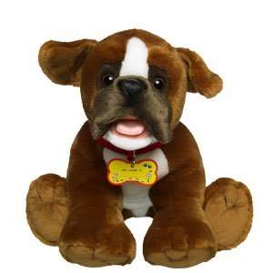   . Boxer Plush Dog Stuffed Animal 16 With Barking Sound Toys & Games