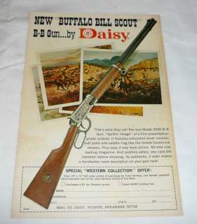 1969 Daisy bb gun air rifle ad page ~ BUFFALO BILL SCOUT  