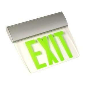   Face Economy Edge Lit Exit Sign   Self Powered Green 