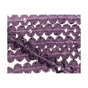  Amethyst Crystal Faceted Rondelle 8mm Beads Arts, Crafts 