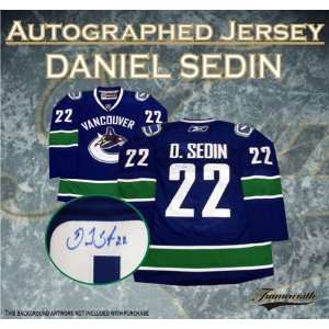  Daniel Sedin Signed Jersey Canucks Replica Dark Sports 