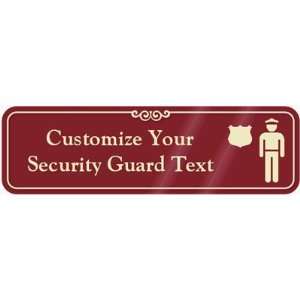  Security Guard Symbol Sign ShowCase Sign, 10 x 3 Office 
