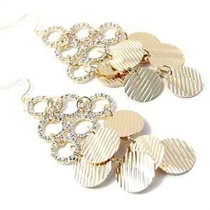    Goldtone Clear Crystal Chandelier Earrings Fashion Jewelry Jewelry
