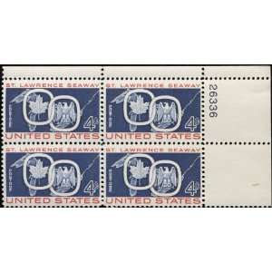  ST LAWRENCE SEAWAY #1131 Plate Block of 4 x 4¢ US Postage 
