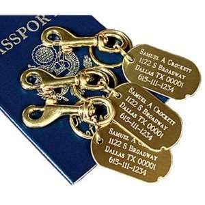  Personalized Brass Luggage Tags: Everything Else